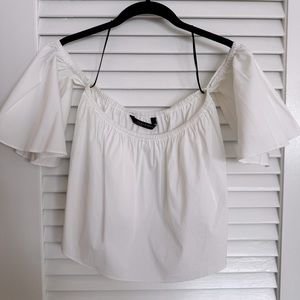 Zara off the Shoulder Cropped Blouse